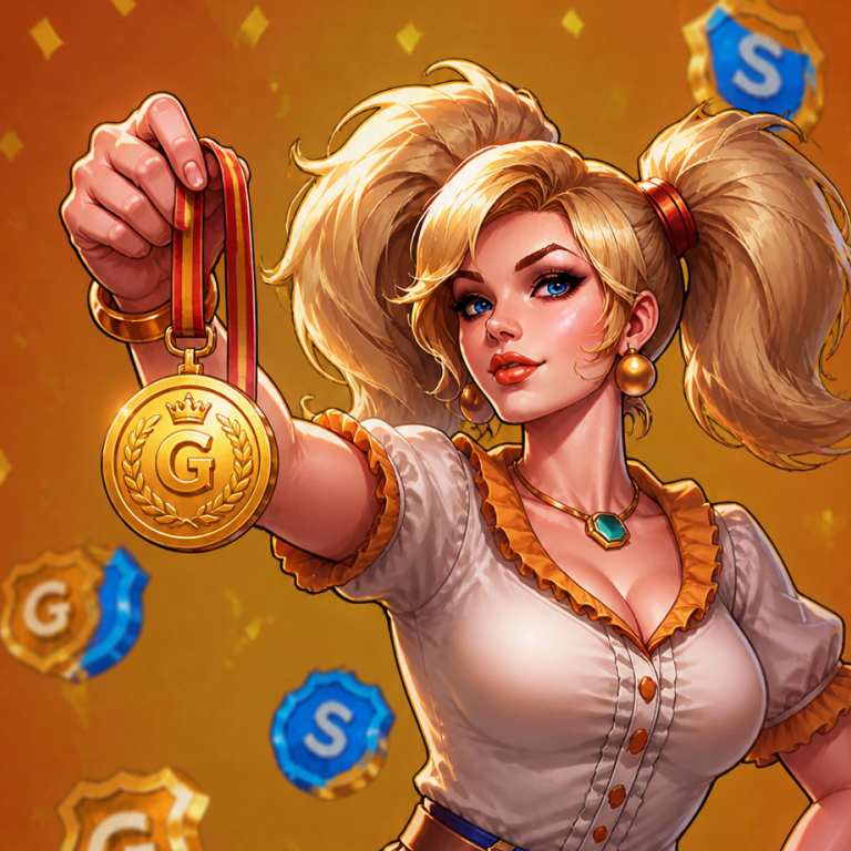 Trophy with coins representing Sixty6 achievement rewards